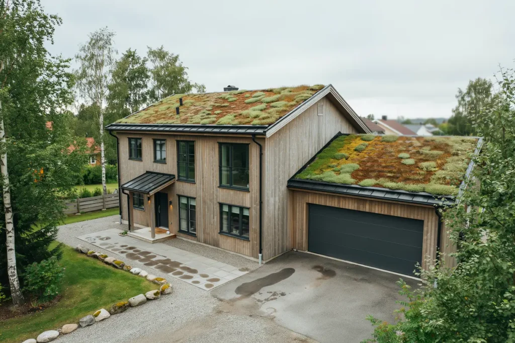 sedumtak p villa och garage f rdelar krav p b righet och vad du b r t nka p